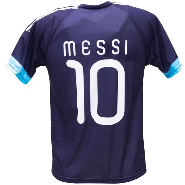 Argentinië uit fan voetbalshirt Messi achterkant